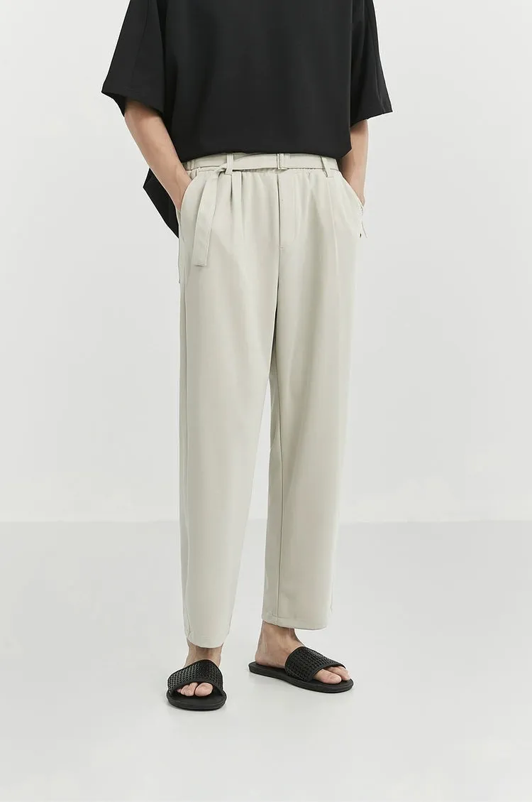 Wide Leg High Waist Single-Pleat Trousers