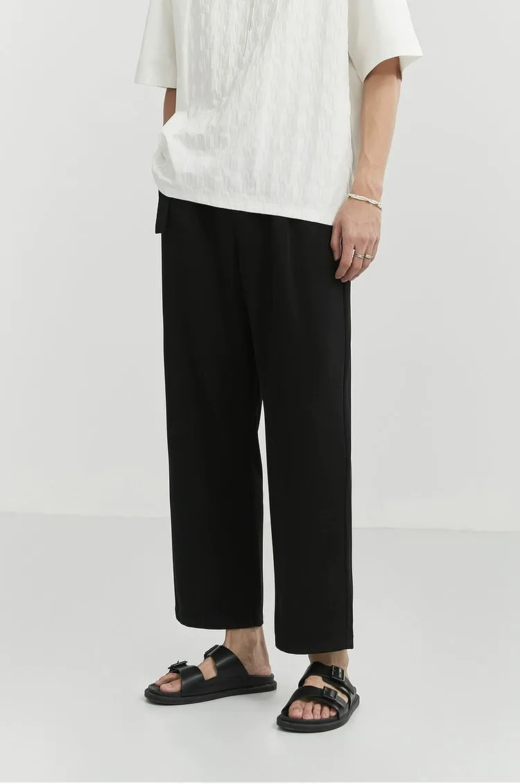Wide Leg High Waist Single-Pleat Trousers