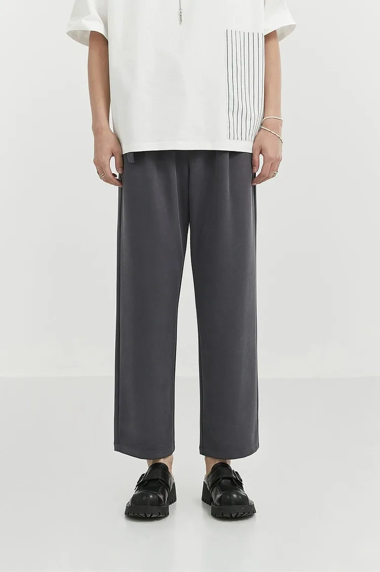 Wide Leg High Waist Single-Pleat Trousers