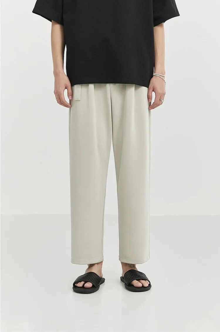 Wide Leg High Waist Single-Pleat Trousers