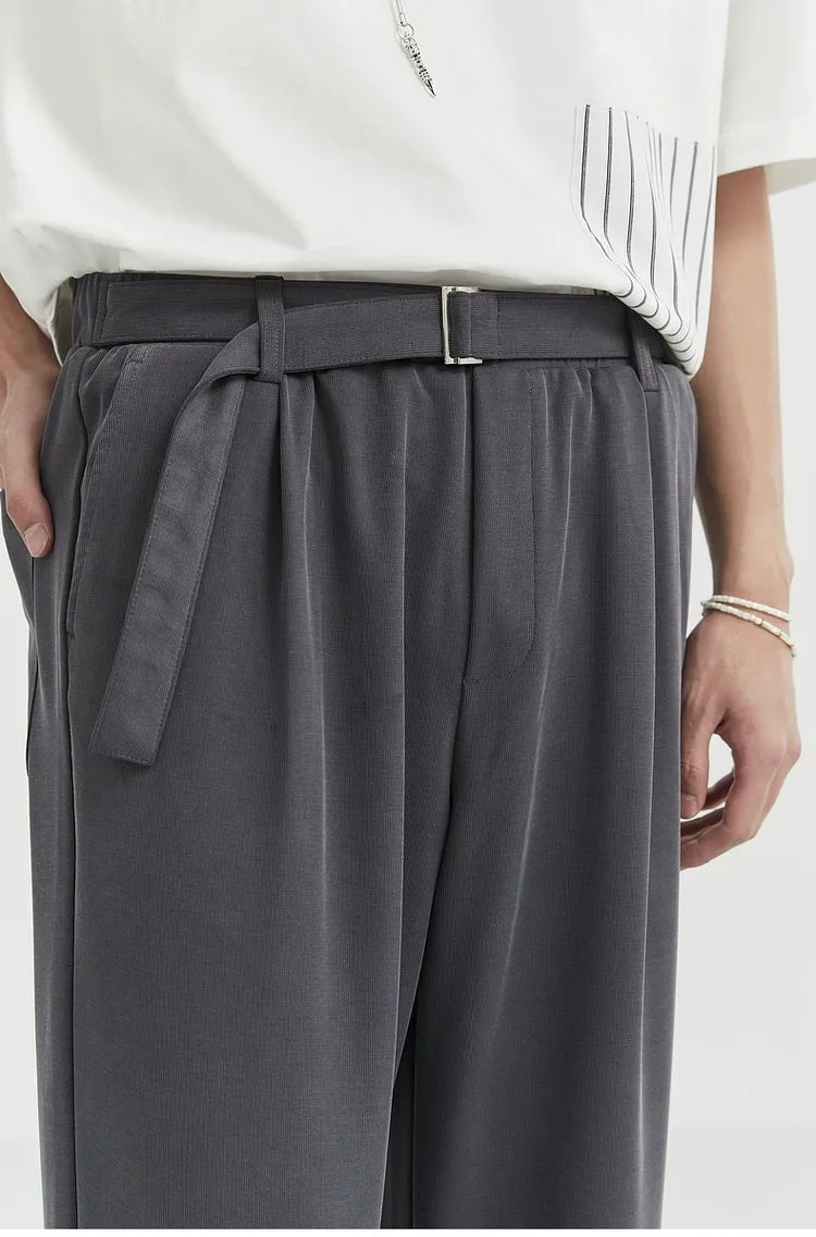 Wide Leg High Waist Single-Pleat Trousers
