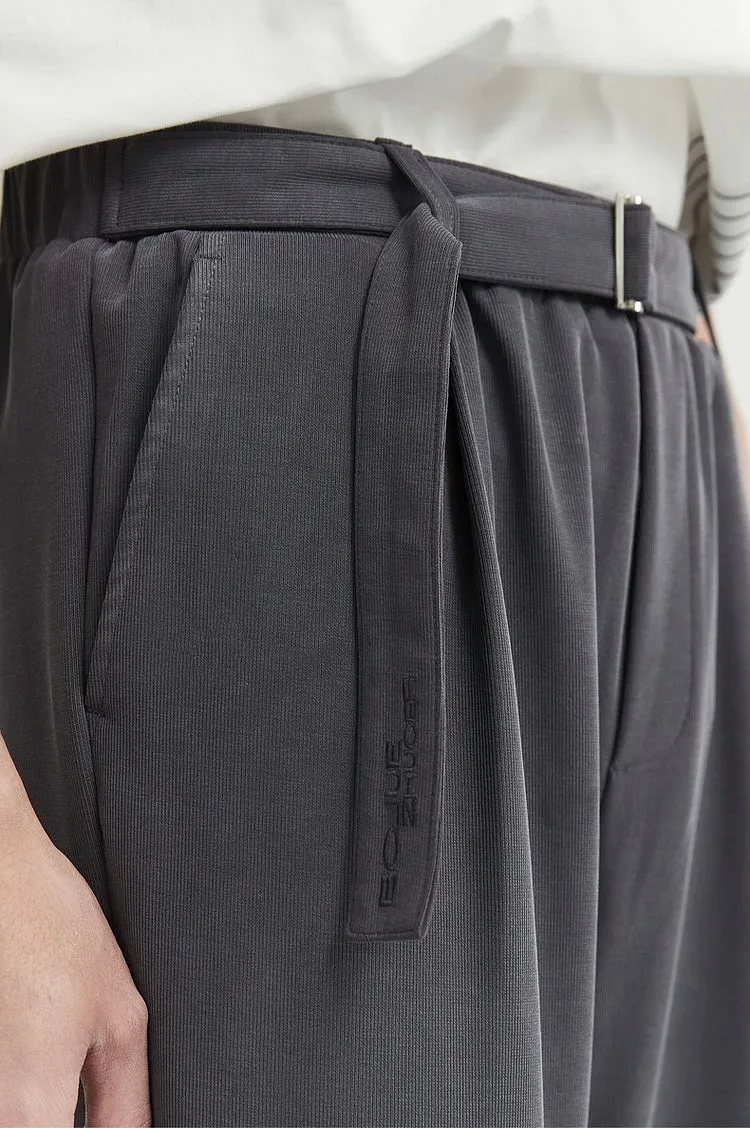 Wide Leg High Waist Single-Pleat Trousers