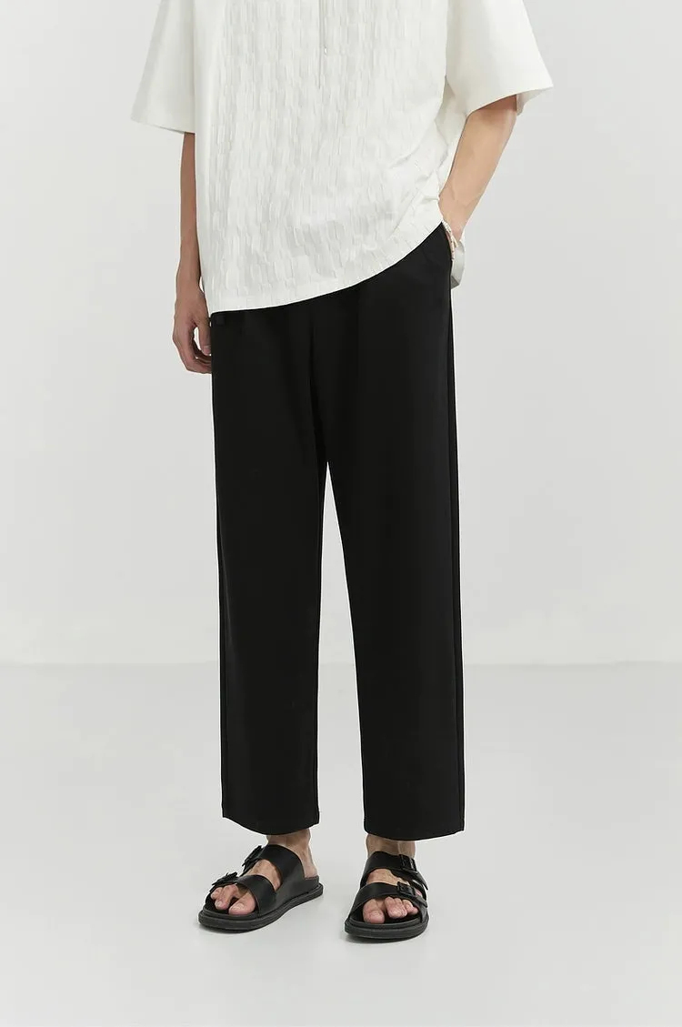 Wide Leg High Waist Single-Pleat Trousers