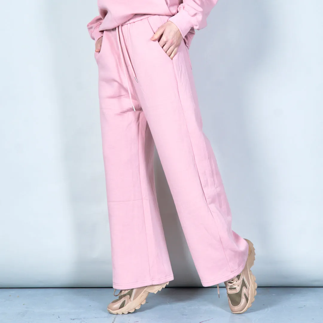 Wide-leg lounge pants with drawstring wholesale