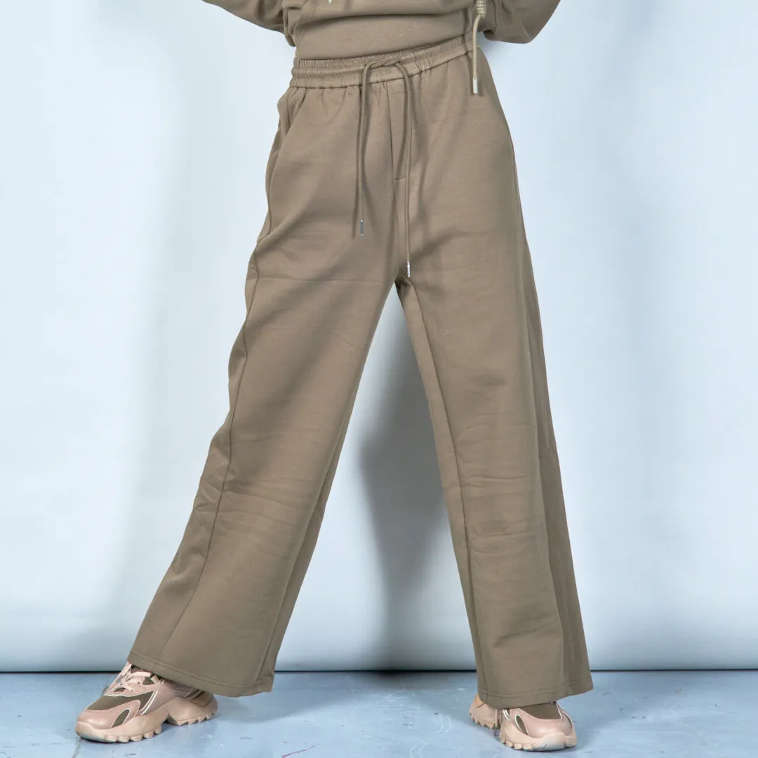 Wide-leg lounge pants with drawstring wholesale
