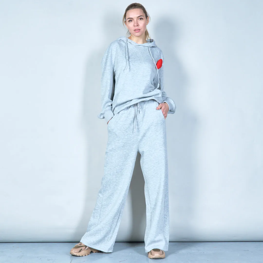Wide-leg lounge pants with drawstring wholesale
