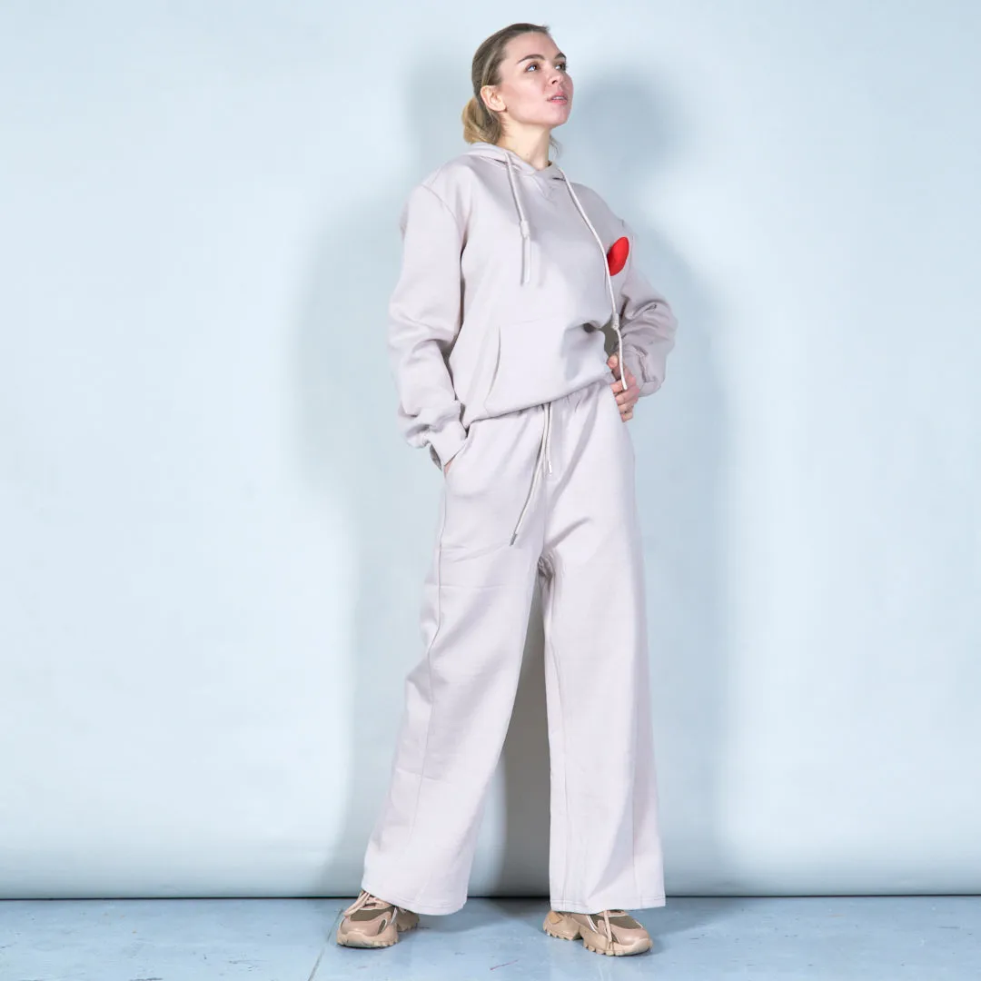 Wide-leg lounge pants with drawstring wholesale