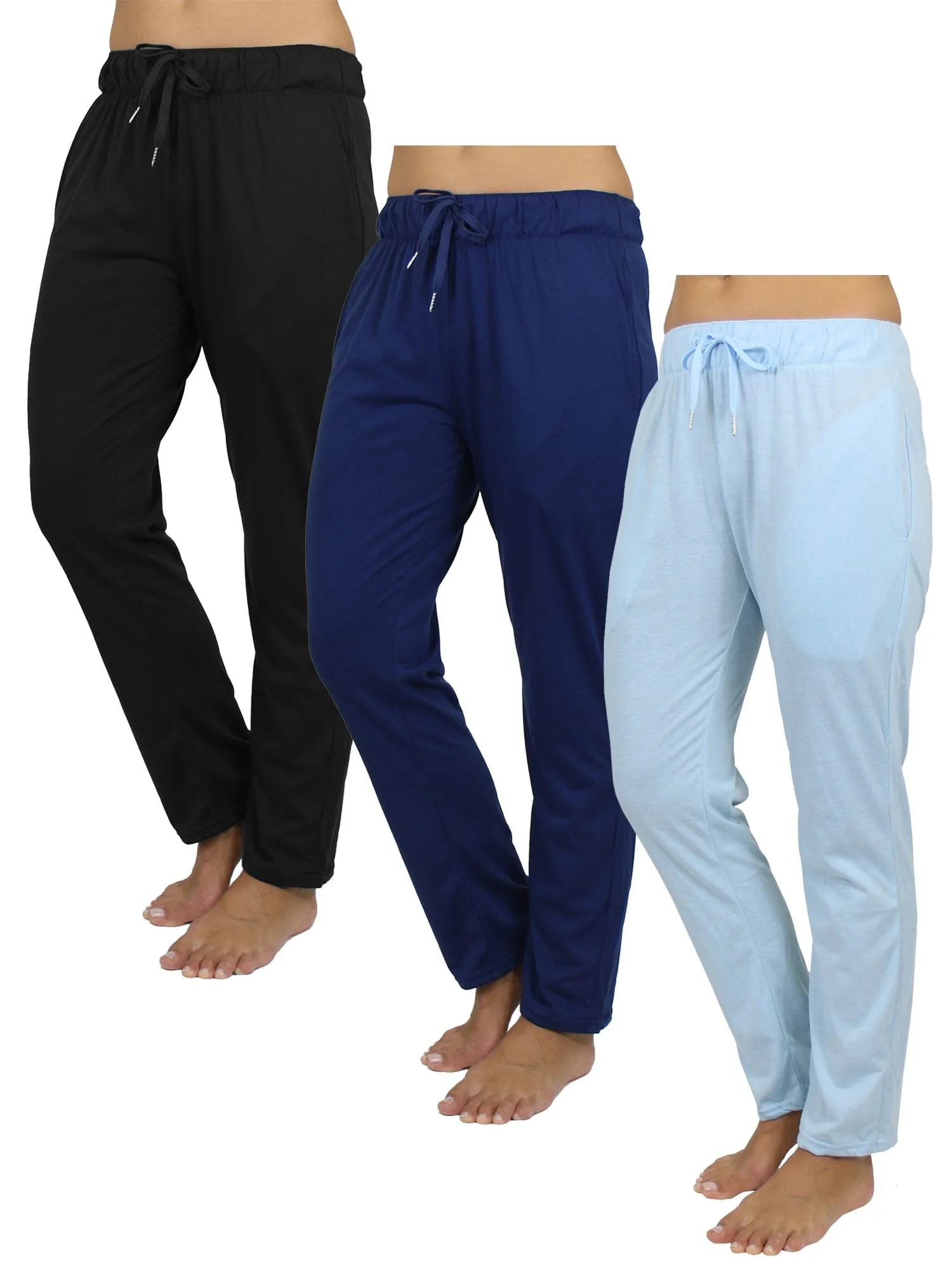 Women's 3 Pack Loose Fit Classic Lounge Pants (Sizes, S-3XL)