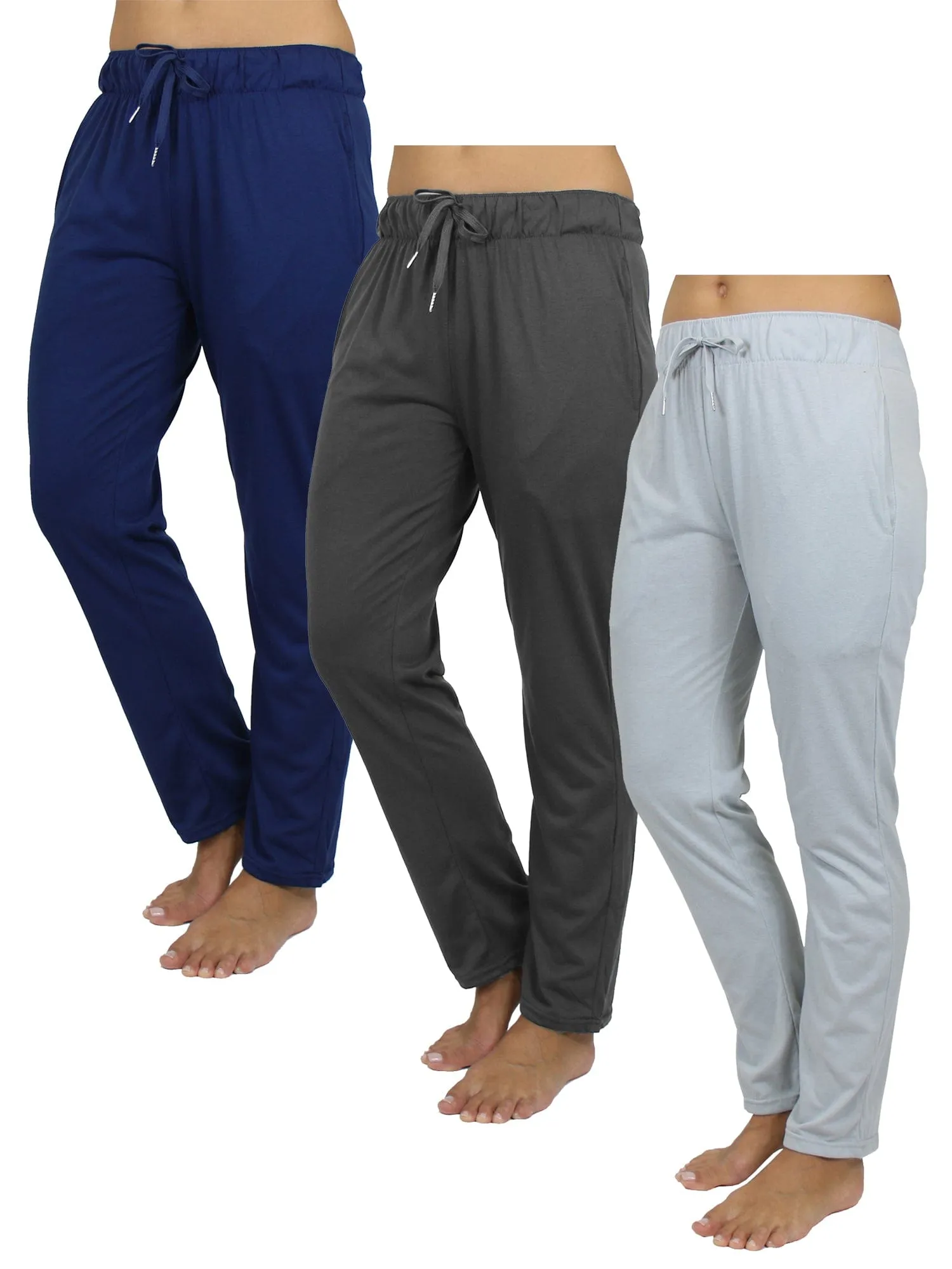Women's 3 Pack Loose Fit Classic Lounge Pants (Sizes, S-3XL)