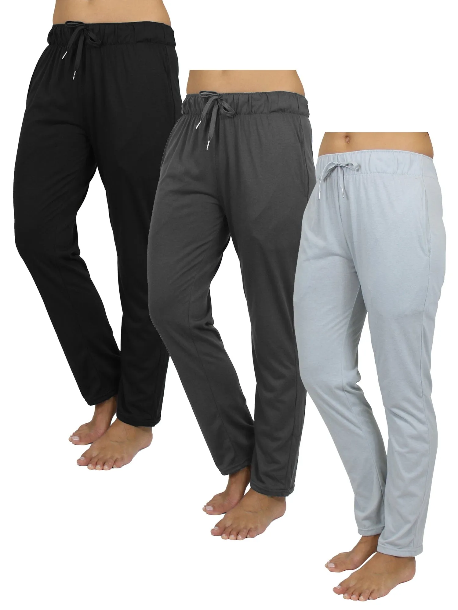 Women's 3 Pack Loose Fit Classic Lounge Pants (Sizes, S-3XL)
