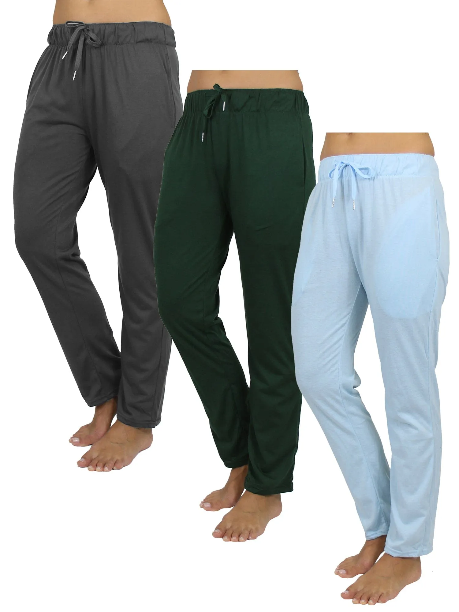 Women's 3 Pack Loose Fit Classic Lounge Pants (Sizes, S-3XL)
