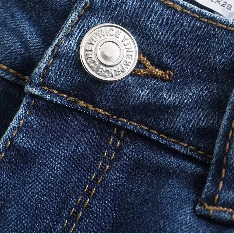 Women's Bell-Bottom Jeans Vintage High Waist Zipper Casual Chic Fashion