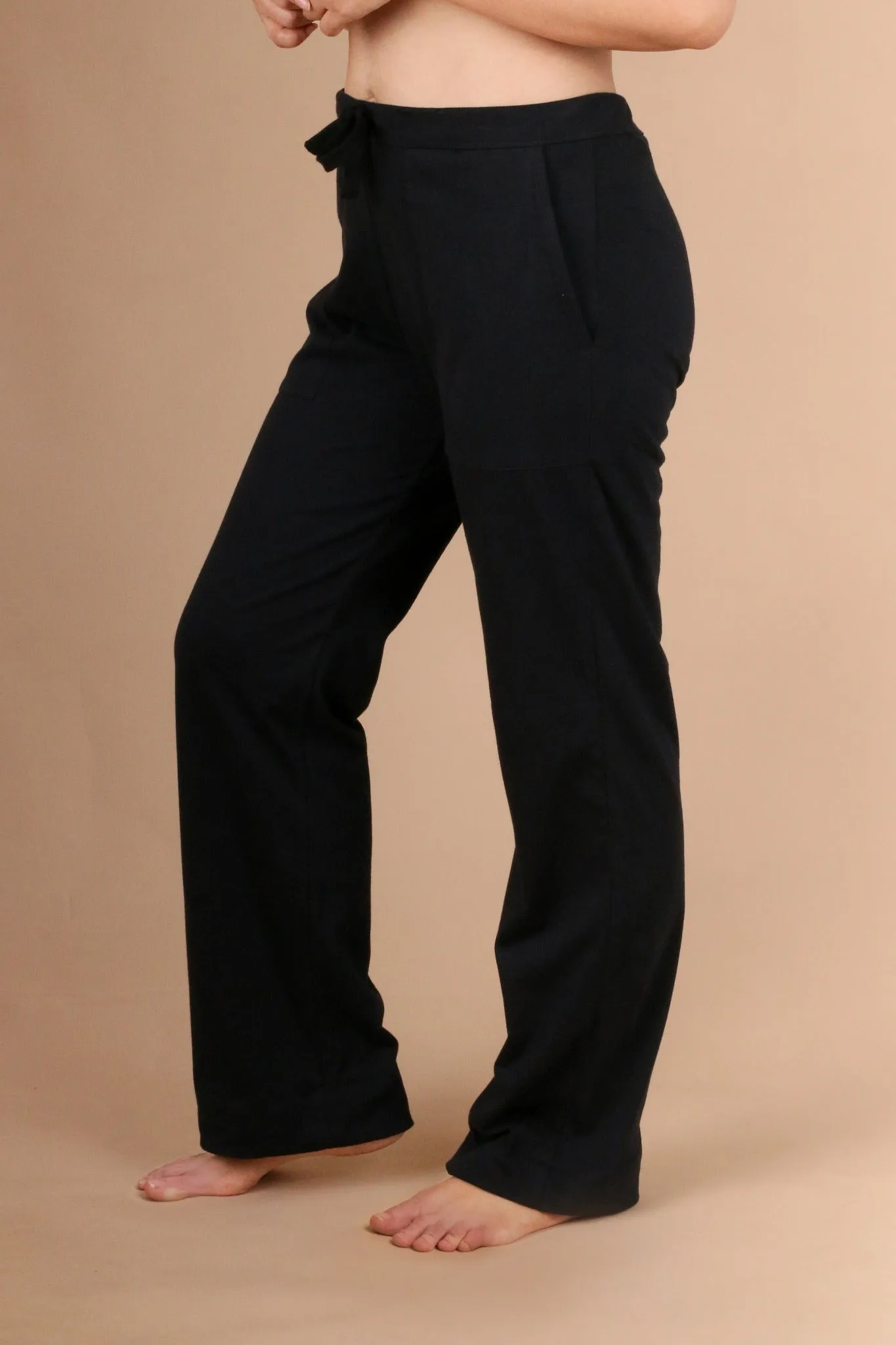 Women's Drawstring Pants with Patch Pockets