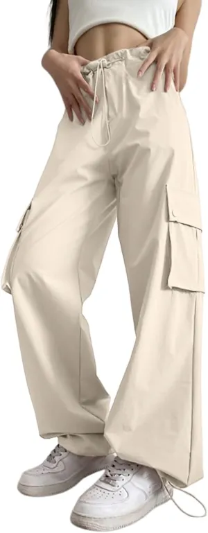 Women's Trendy Casual Yoga Sweat Pants Loose Fit Parachute Palazzo Gaucho Sweatpants Bell Bottom Sporty Pajama