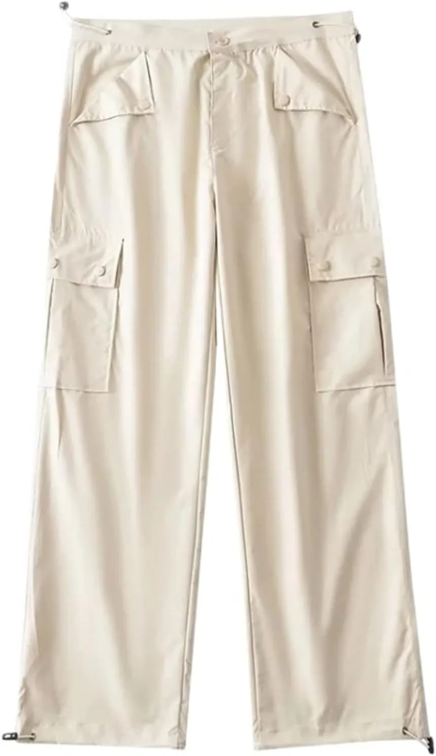 Women's Trendy Casual Yoga Sweat Pants Loose Fit Parachute Palazzo Gaucho Sweatpants Bell Bottom Sporty Pajama